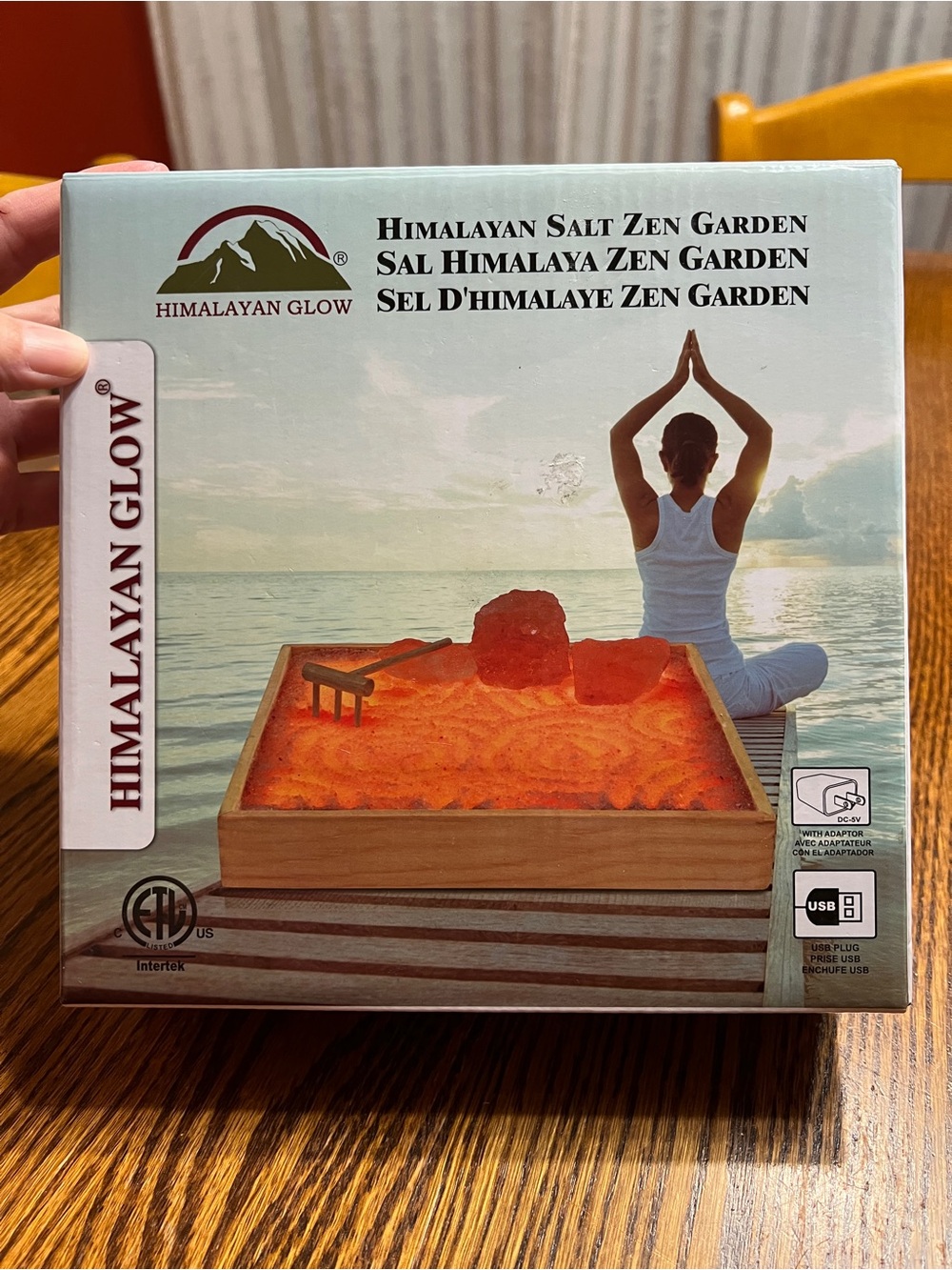 Himalayan Glow Salt Zen Garden - Lights Up, Like New